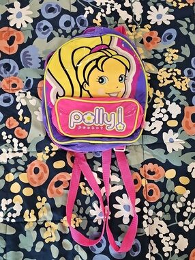 Vintage 2000s Polly Pocket Kids Purple & Pink Backpack